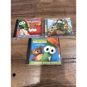 VeggieTales Cd Lot Bob and Larry's Backyard Party Silly Songs With Larry Oop